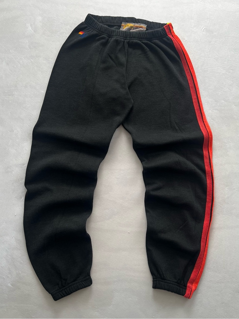 Aviator Nation Black Rainbow 4 Stripe Sweatpants Joggers Made In USA Size S⁠
